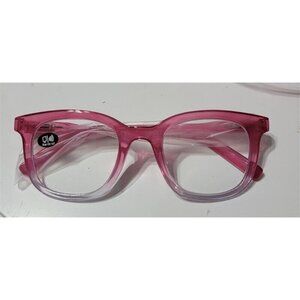 EyeKepper Pink & Clear 1.25 Thick Frame Anti Blue Light Reading Glasses 113459